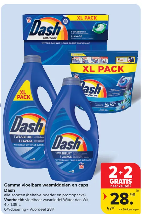 Aanbieding: Gamma vloeibare wasmiddelen en caps