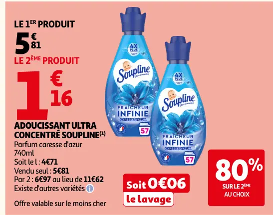 Promotie: Adoucissant ultra concentré