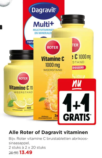 Aanbieding: Alle Roter of Dagravit vitaminen