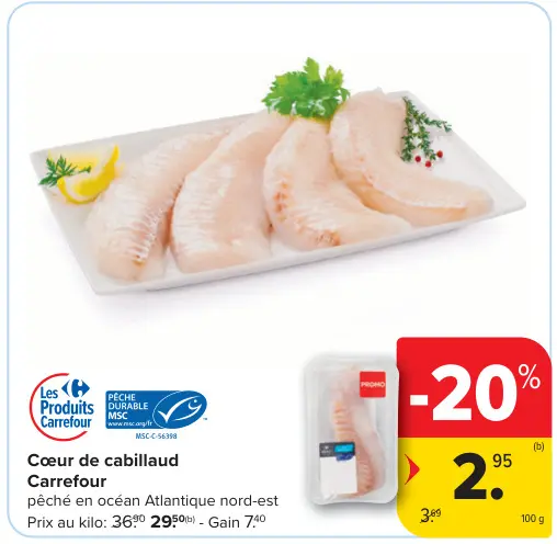 Offre: Cœur de cabillaud