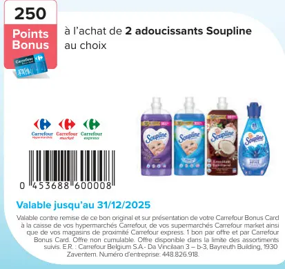 Offre: adoucissants Soupline