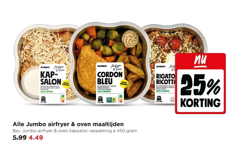 Aanbieding: Alle Jumbo airfryer & oven maaltijden