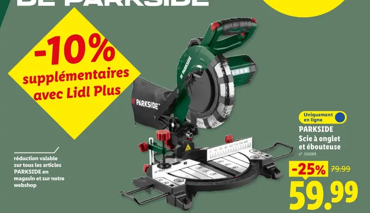 Offre: Scie à onglet et ébouteuse