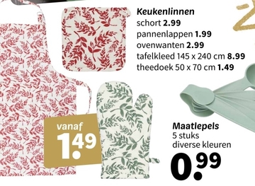 Aanbieding: Keukenlinnen schort