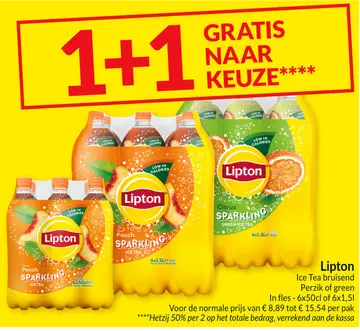 Aanbieding: Ice Tea bruisend Perzik of green