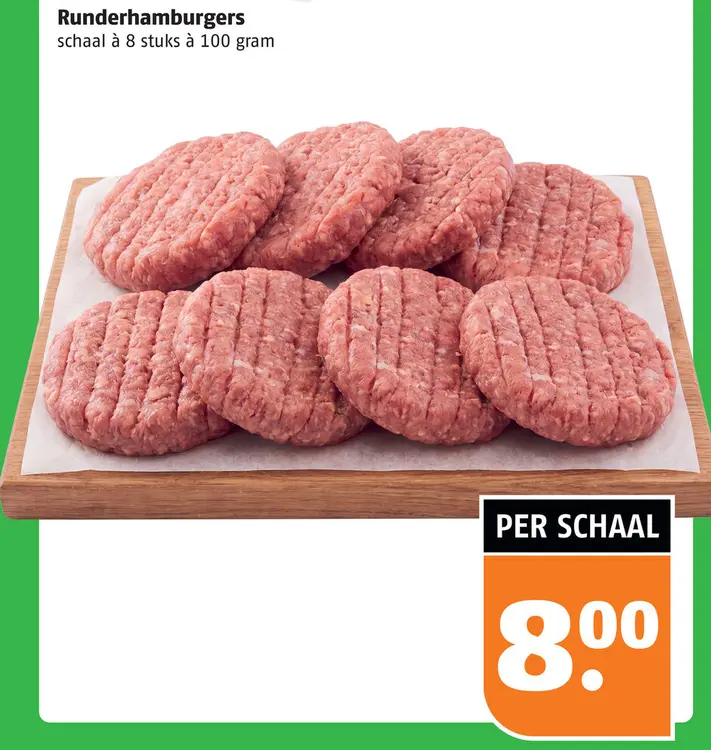 Aanbieding: Runderhamburgers