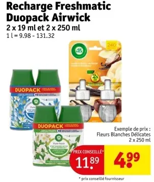 Offre: Recharge Freshmatic Duopack