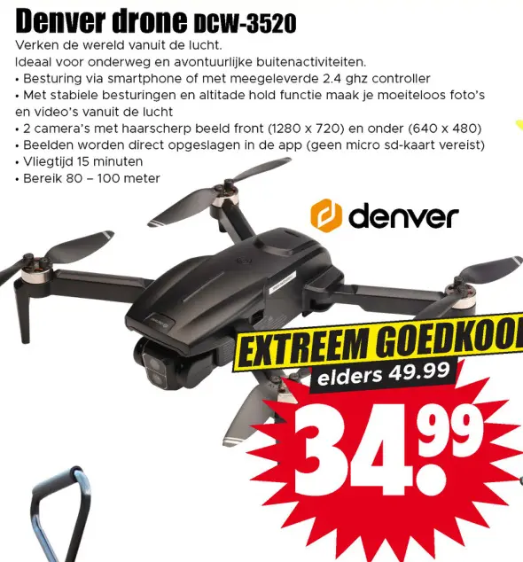 Aanbieding: Denver drone DCW-3520
