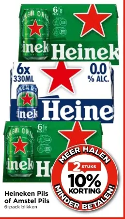 Aanbieding: Heineken Pils of Amstel Pils