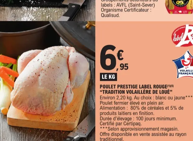 Offre: Poulet prestige Label Rouge "tradition volail