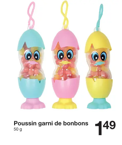 Offre: Poussin garni de bonbons