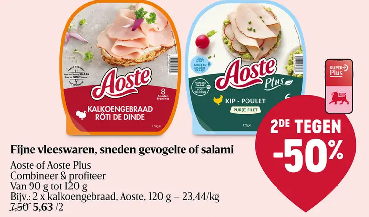 Aanbieding: Fijne vleeswaren, sneden gevogelte of salami