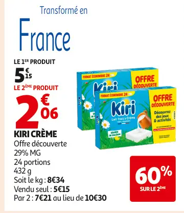 Offre: Kiri crème