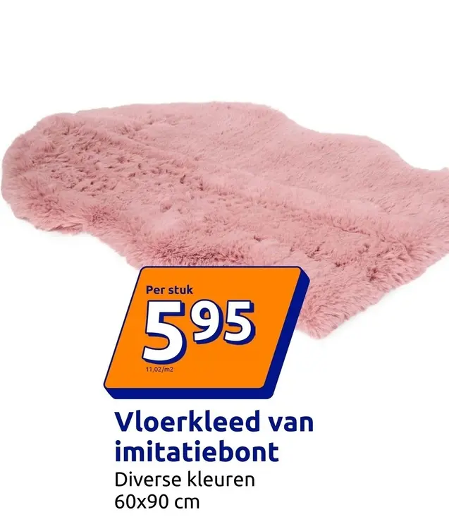 Promotie: Vloerkleed van imitatiebont