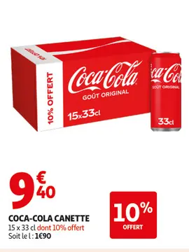 Offre: Coca-cola canette