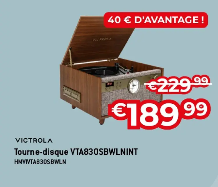 Offre: Tourne-disque VTA830SBWLNINT