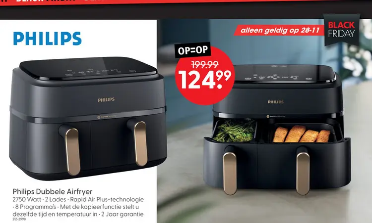 Aanbieding: Dubbele Airfryer