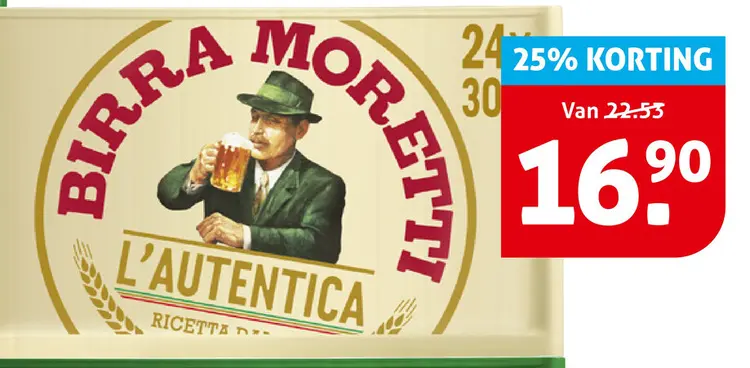 Aanbieding: Birra moretti l'autentica
