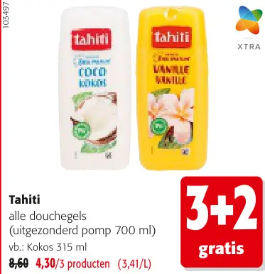 Promotie: Tahiti alle douchegels