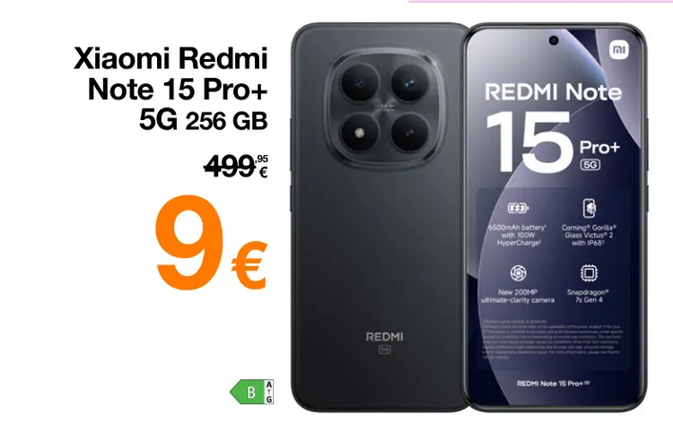 Offre: Redmi Note 15 Pro+ 5G 256 GB