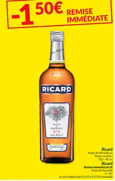 Offre: Ricard Pastis de Marseille