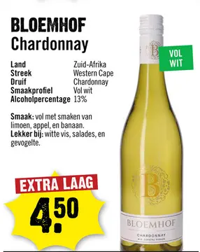 Aanbieding: Bloemhof West-Kaap Chardonnay 75 cl