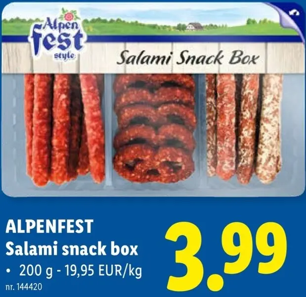 Promotie: ALPENFEST Salami snack box