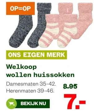 Aanbieding: Wollen huissokken