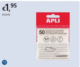 Aanbieding: Apli transparante memoblaadjes