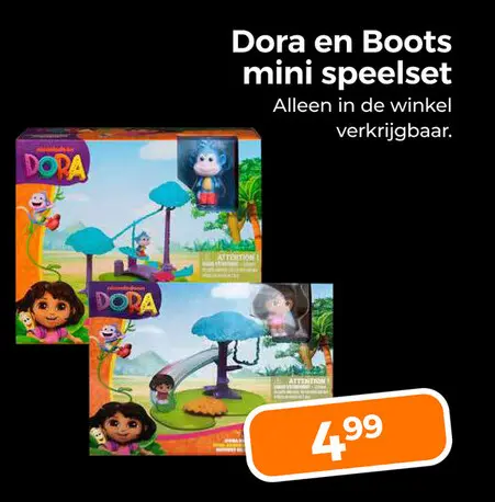 Aanbieding: Dora en Boots mini speelset