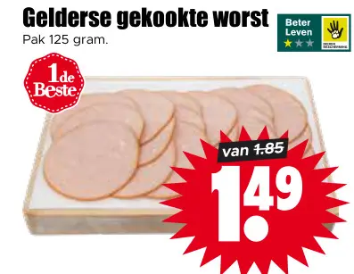 Aanbieding: Gelderse gekookte worst