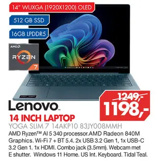 Aanbieding: Yoga slim 7 14akp10 83jy008mmh