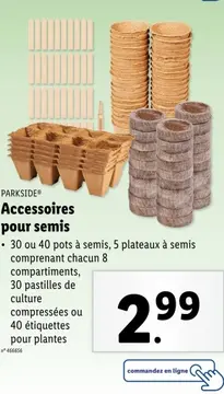 Offre: Accessoires pour semis