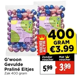 Aanbieding: Gevulde Praliné Eitjes