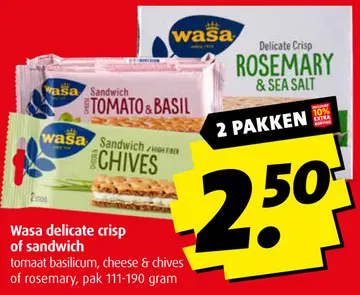 Aanbieding: Wasa delicate crisp of sandwich