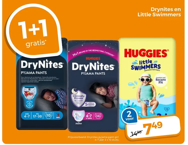 Aanbieding: Drynites en Little Swimmers