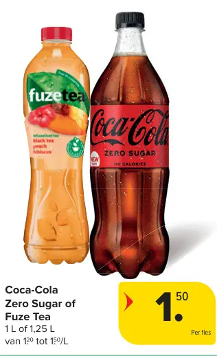 Promotie: Coca-Cola Zero Sugar of Fuze Tea