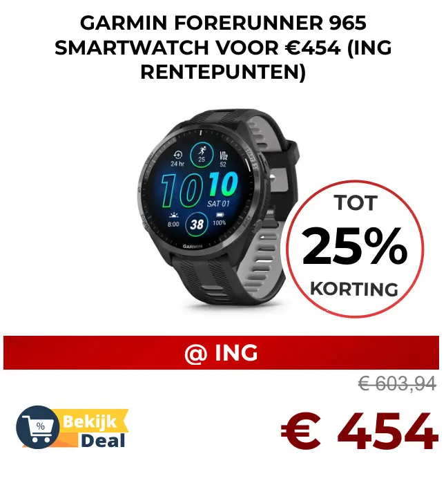 Aanbieding: Garmin forerunner 965 smartwatch