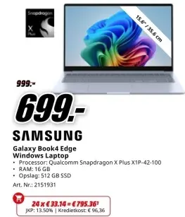 Aanbieding: Galaxy Book4 Edge Windows Laptop