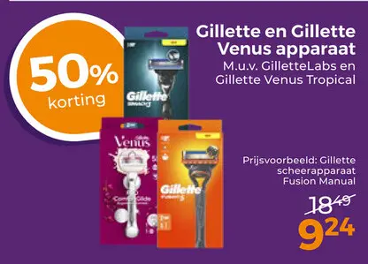 Aanbieding: Gillette en Gillette Venus apparaat
