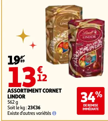 Offre: Assortiment cornet Lindor