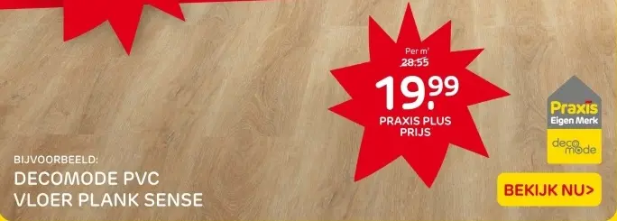 Aanbieding: Decomode pvc vloer plank sense