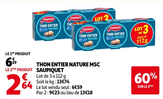Promotie: Thon entier nature msc