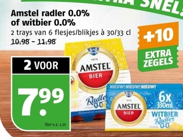 Aanbieding: Amstel radler 0.0 % of witbier 0.0%