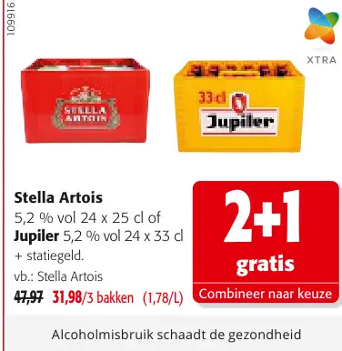 Promotie: Stella Artois of Jupiler