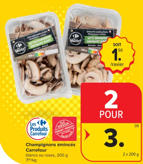 Offre: Champignons émincés