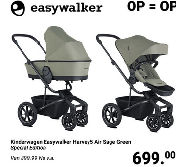 Aanbieding: Kinderwagen Easywalker Harvey5 AIR Sage Green Special Edition