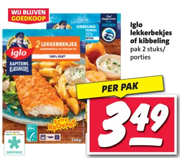 Aanbieding: Iglo lekkerbekjes of kibbeling