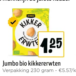 Promotie: Jumbo bio kikkererwten
