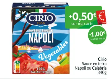 Offre: Cirio Sauce en tetra